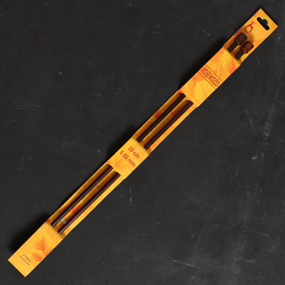 Pony Rosewood 5.5 mm 35 cm Gül Ağacı Örgü Şişi - 33812